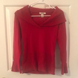 White House Black Market WHBM Red Sweater